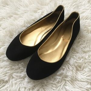 J.CREW Kelcey black Suede HOLIDAY Ballet Flats CAROLYN BESSETTE KENNEDY